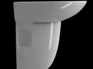 pedestal half round wash basin modeled in 3ds max 3D Model