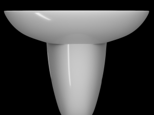 pedestal half round wash basin modeled in 3ds max 3D 모델