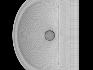 pedestal half round wash basin modeled in 3ds max 3D Model