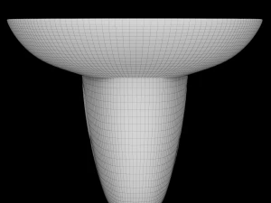 pedestal half round wash basin modeled in 3ds max 3D Model