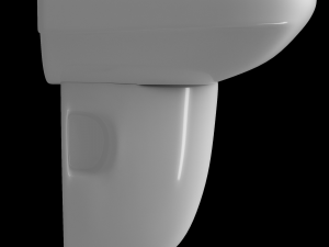 pedestal rectangle wash basin modeled in 3ds max Modèle 3D