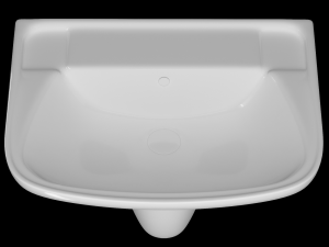 pedestal rectangle wash basin modeled in 3ds max Modèle 3D