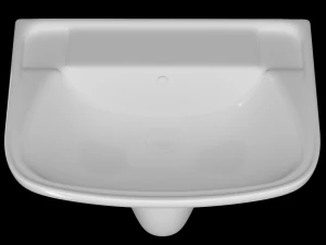 pedestal rectangle wash basin modeled in 3ds max 3D Model