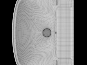 pedestal rectangle wash basin modeled in 3ds max 3D Model