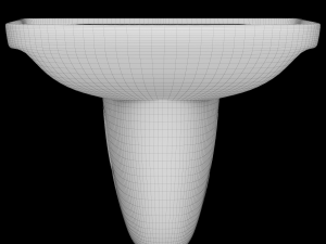 pedestal rectangle wash basin modeled in 3ds max Modèle 3D