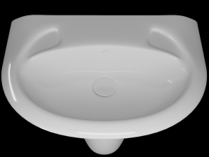 pedestal half round wash basin modeled in 3ds max Model 3D