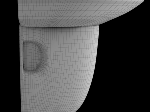 pedestal half round wash basin modeled in 3ds max Model 3D