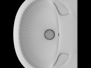 pedestal half round wash basin modeled in 3ds max Model 3D