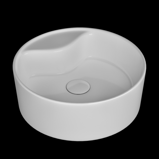 table top wash basin in circle shape modeled in 3ds max Model 3D .c4d .max .obj .3ds .fbx .stl .blend 