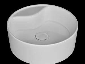 lavatório de mesa em formato de círculo modelado no 3ds max Modelo 3D