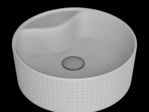 table top wash basin in circle shape modeled in 3ds max Model 3D