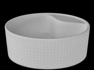 table top wash basin in circle shape modeled in 3ds max Model 3D