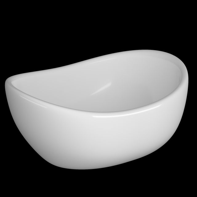 table top wash basin in oval shape modeled in 3ds max 3D Model .c4d .max .obj .3ds .fbx .stl .blend 