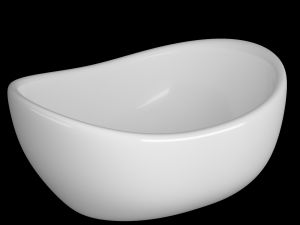 table top wash basin in oval shape modeled in 3ds max 3D Model