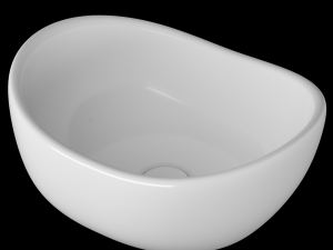 table top wash basin in oval shape modeled in 3ds max 3D Model