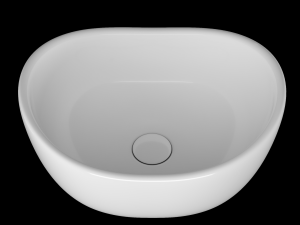 table top wash basin in oval shape modeled in 3ds max 3D Model