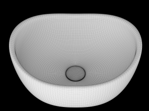 table top wash basin in oval shape modeled in 3ds max 3D Model