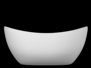table top wash basin in oval shape modeled in 3ds max 3D Model