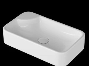 table top basin in rectangle shape modeled in 3ds max 3D Model