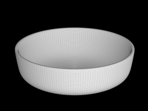 table top wash basin in circle shape modeled in 3ds max 3D Model