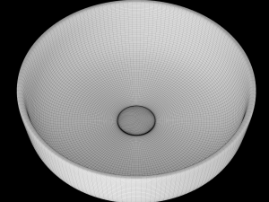 table top wash basin in circle shape modeled in 3ds max 3D Model