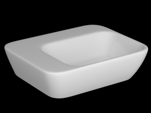 table top basin in rectangle shape modeled in 3ds max 3D Model