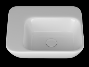 table top basin in rectangle shape modeled in 3ds max 3D Model