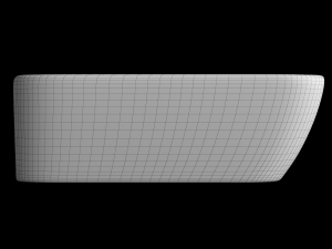 table top basin in rectangle shape modeled in 3ds max 3D Model