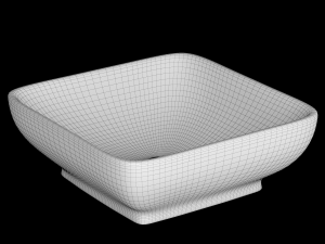 table top wash basin in square shape modeled in 3ds max Modelo 3D