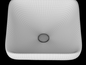 table top wash basin in square shape modeled in 3ds max Modelo 3D