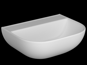 table top basin in rectangle shape modeled in 3ds max 3D Model