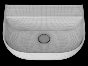 table top basin in rectangle shape modeled in 3ds max 3D-Modell