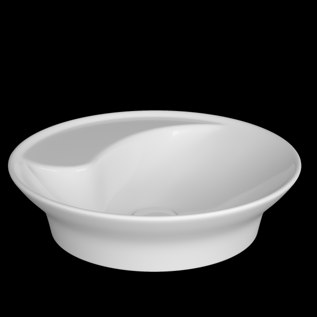 table top wash basin in circle shape modeled in 3ds max 3D Model .c4d .max .obj .3ds .fbx .stl .blend 