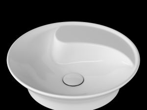 table top wash basin in circle shape modeled in 3ds max 3D Model