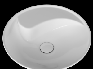 table top wash basin in circle shape modeled in 3ds max 3D Model