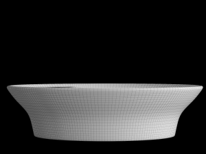 table top wash basin in circle shape modeled in 3ds max 3D Model