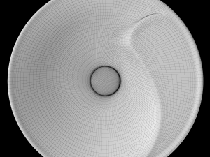 table top wash basin in circle shape modeled in 3ds max 3D Model