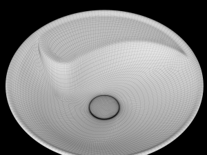 table top wash basin in circle shape modeled in 3ds max 3D Model