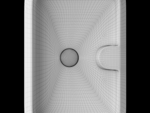 table top basin in rectangle shape modeled in 3ds max Modelo 3D