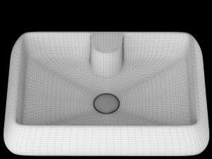 lavat&oacute;rio de mesa em formato de ret&acirc;ngulo modelado no 3ds max Modelo 3D