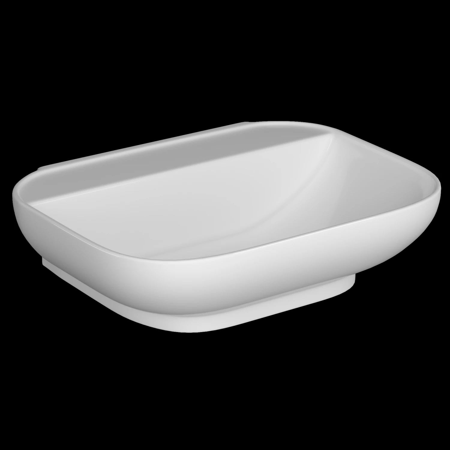 table top sink in rounded rectangle shape in 3ds max 3D Model .c4d .max .obj .3ds .fbx .stl .blend 