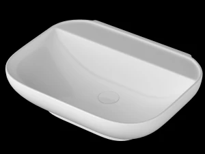 table top sink in rounded rectangle shape in 3ds max 3D Model