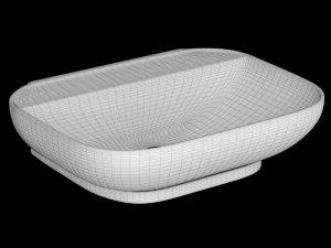 table top sink in rounded rectangle shape in 3ds max 3D Model