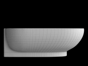 table top sink in rounded rectangle shape in 3ds max 3D Model