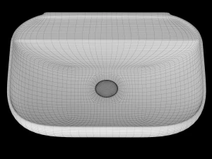 table top sink in rounded rectangle shape in 3ds max 3D Model