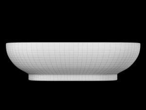 table top sink in rounded rectangle shape in 3ds max 3D Model