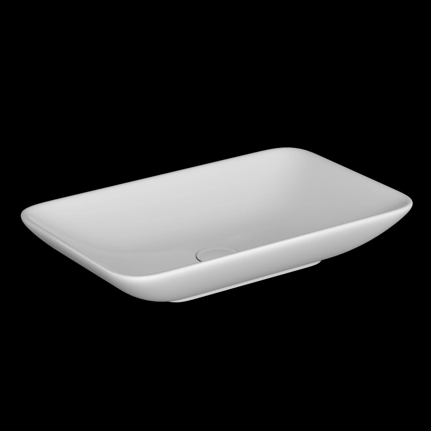 tabletop washbasin in rounded rectangle shape modeled in 3ds max 3D Model .c4d .max .obj .3ds .fbx .stl .blend