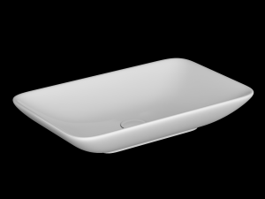 tabletop washbasin in rounded rectangle shape modeled in 3ds max 3D मॉडल