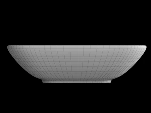 tabletop washbasin in rounded rectangle shape modeled in 3ds max 3D Model