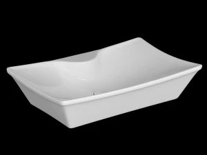 Umywalka nablatowa w kształcie prostokąta modelowana w 3ds max Model 3D